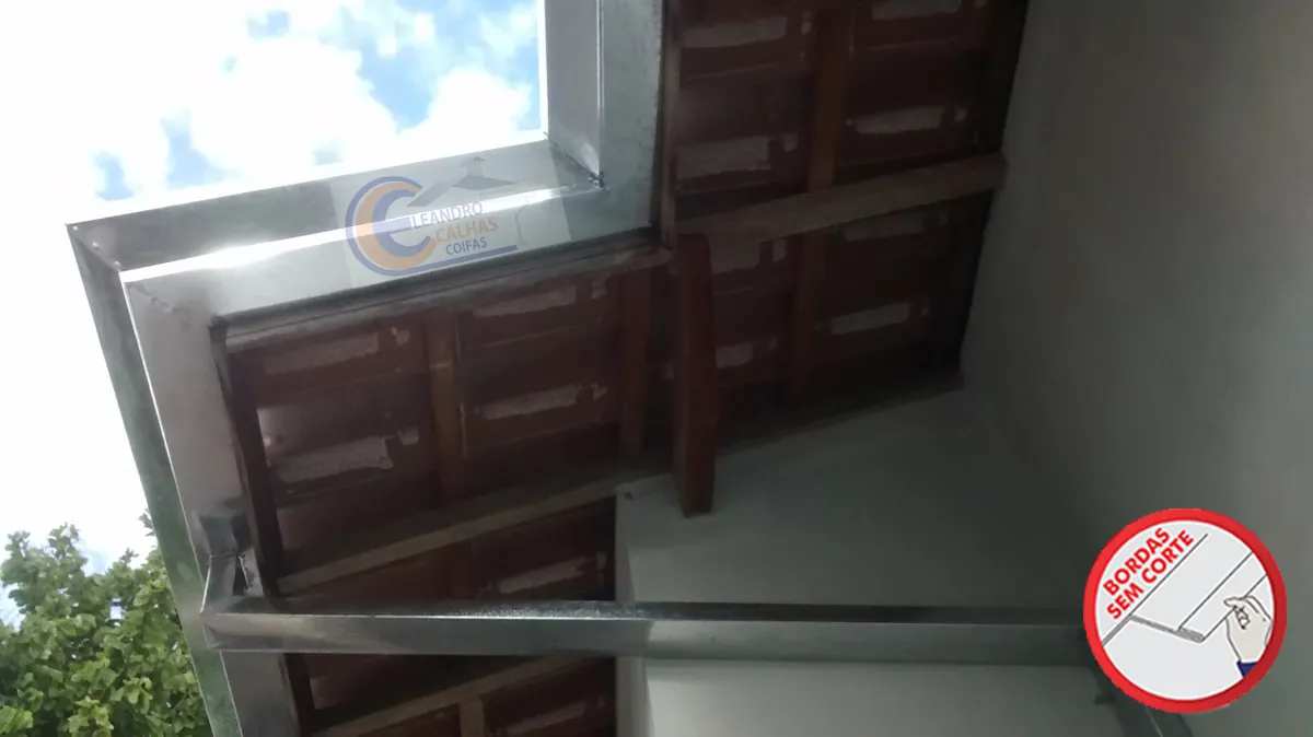 Calha de beiral com pintura eletrostática
