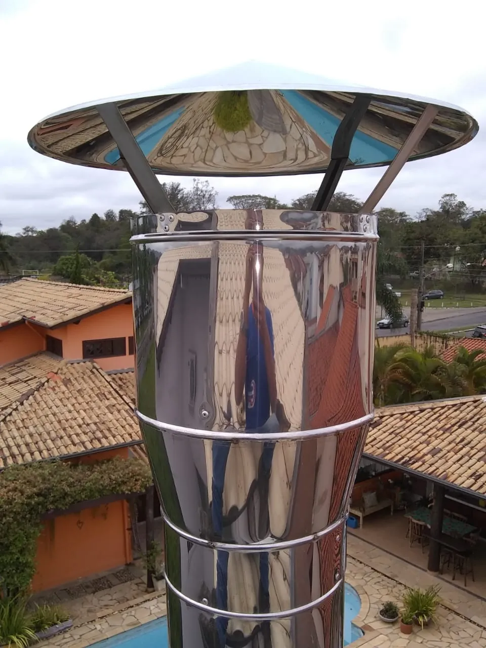 Chapéu chinês em inox